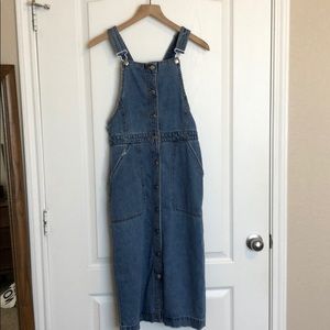 H&M denim overall dress